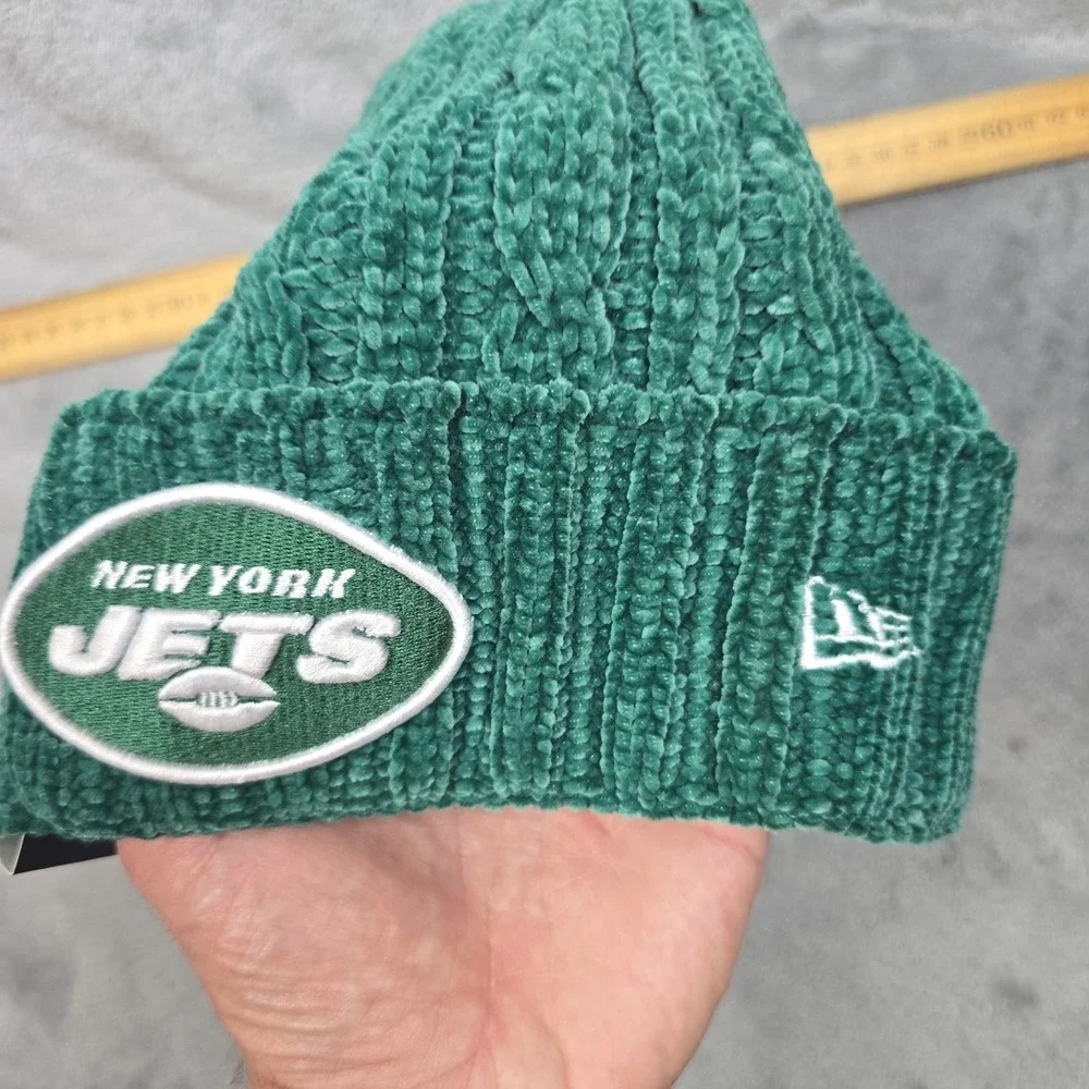 New Era New York Jets Knit Beanie Hat Womens Green/White NFL NWT Football